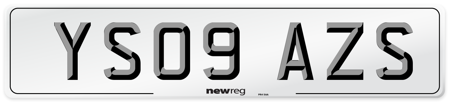 YS09 AZS Number Plate from New Reg